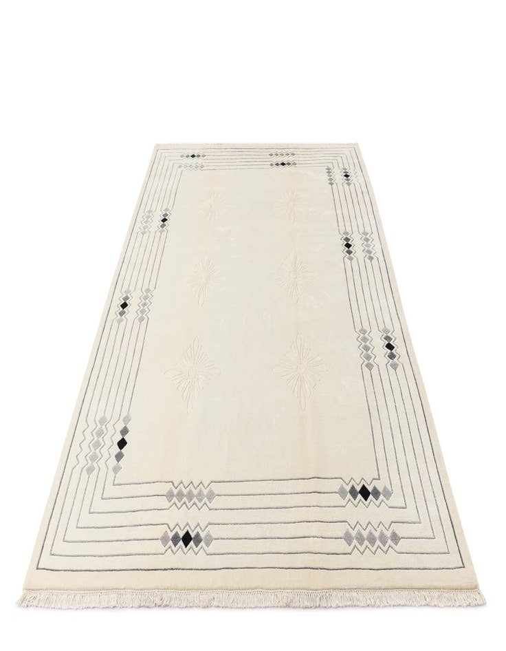 Detail image of  6' 10 x 9' 7  Hand Knotted Darya Wool Rug