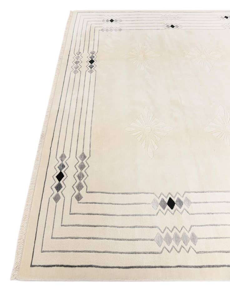 Detail image of  6' 10 x 9' 7  Hand Knotted Darya Wool Rug