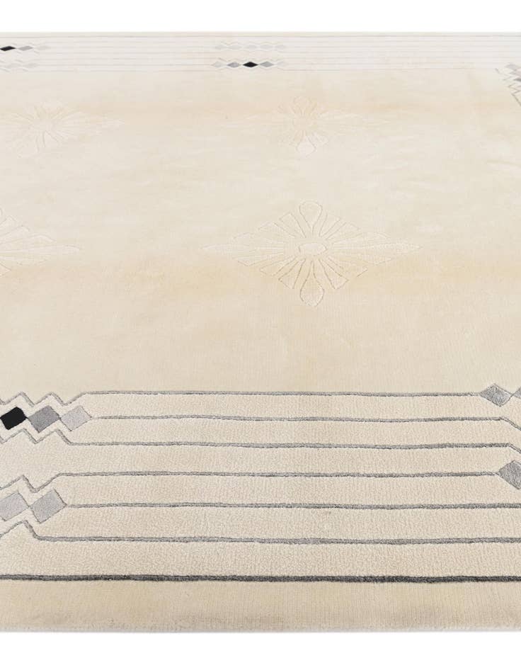 Detail image of  6' 8 x 10'  Hand Knotted Darya Wool Rug