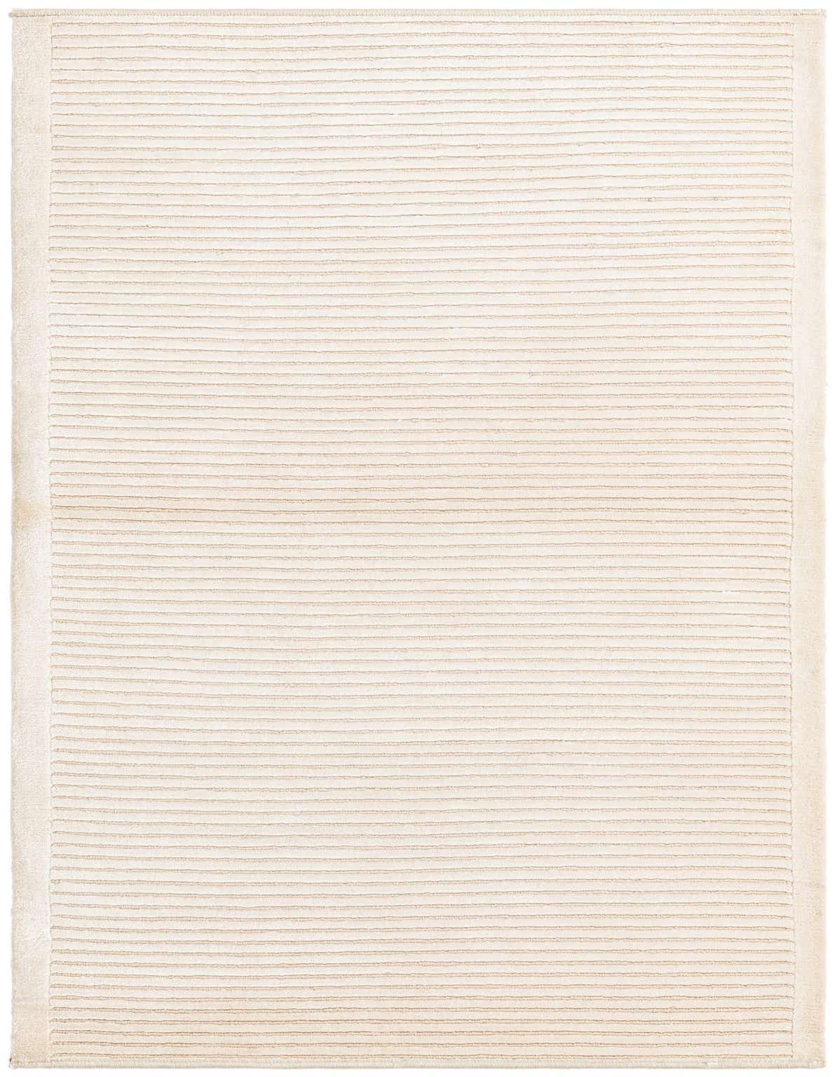 A 3x5 rectangular Darya rug by Rugs.com in ivory, featuring a modern striped pattern and a high pile.