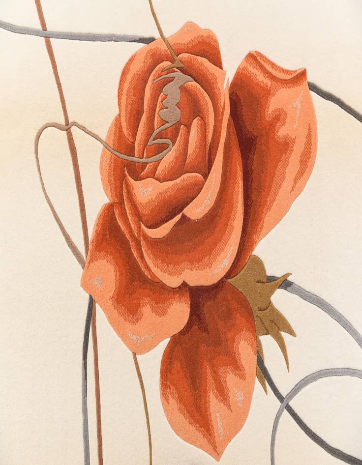 Detail image of  6' 8 x 10'  Hand Knotted Darya Wool Rug