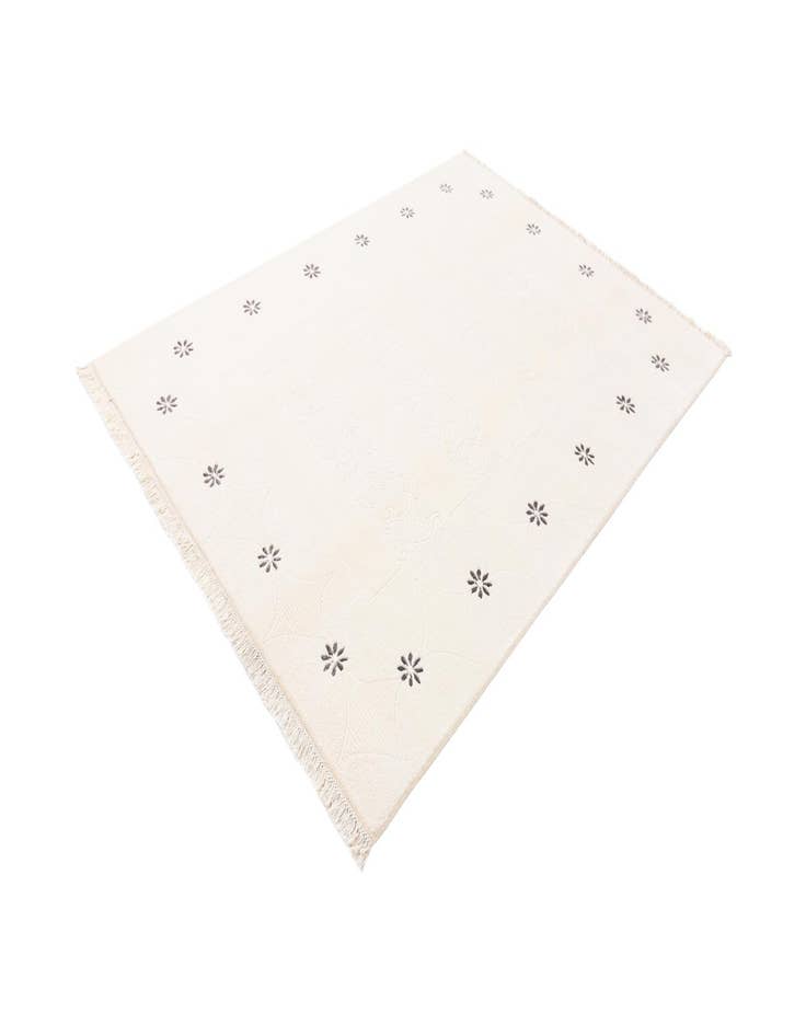 Detail image of  5' 7 x 8'  Hand Knotted Darya Wool Rug