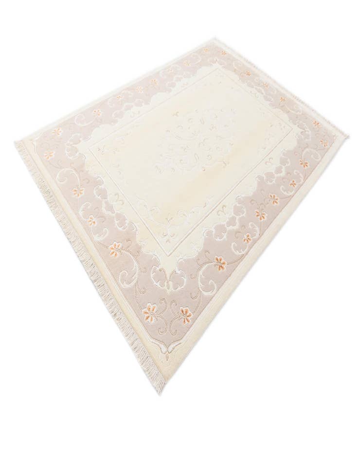 Detail image of  5' 7 x 8'  Hand Knotted Darya Rug