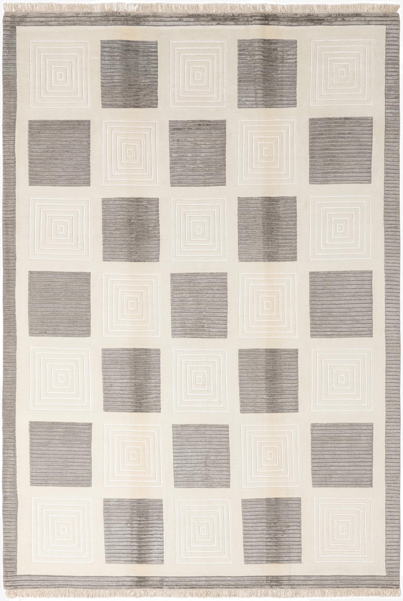  6' 7 x 9' 9  Hand Knotted Darya Wool Rug