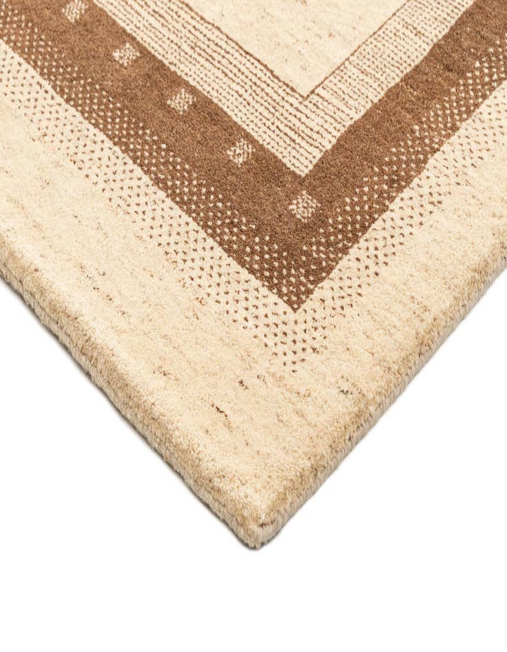 Detail image of  4' x 6'  Hand Knotted Gabbeh Wool Rug