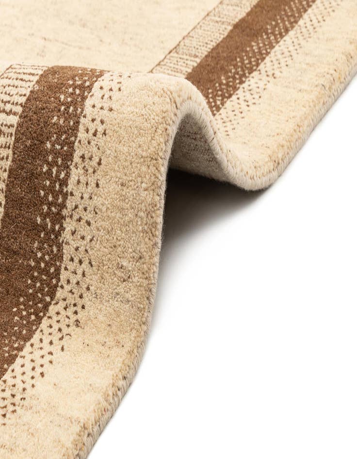 Detail image of  4' x 6'  Hand Knotted Gabbeh Wool Rug