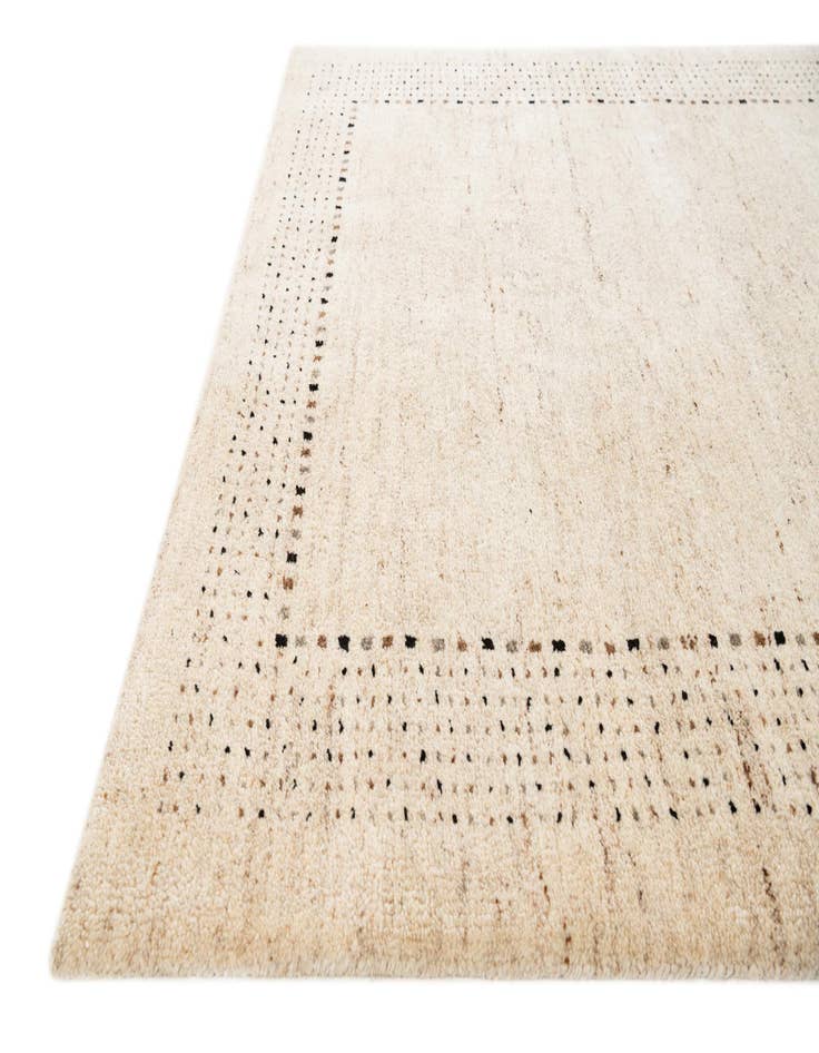 Detail image of  4' x 5' 10  Hand Knotted Gabbeh Wool Rug