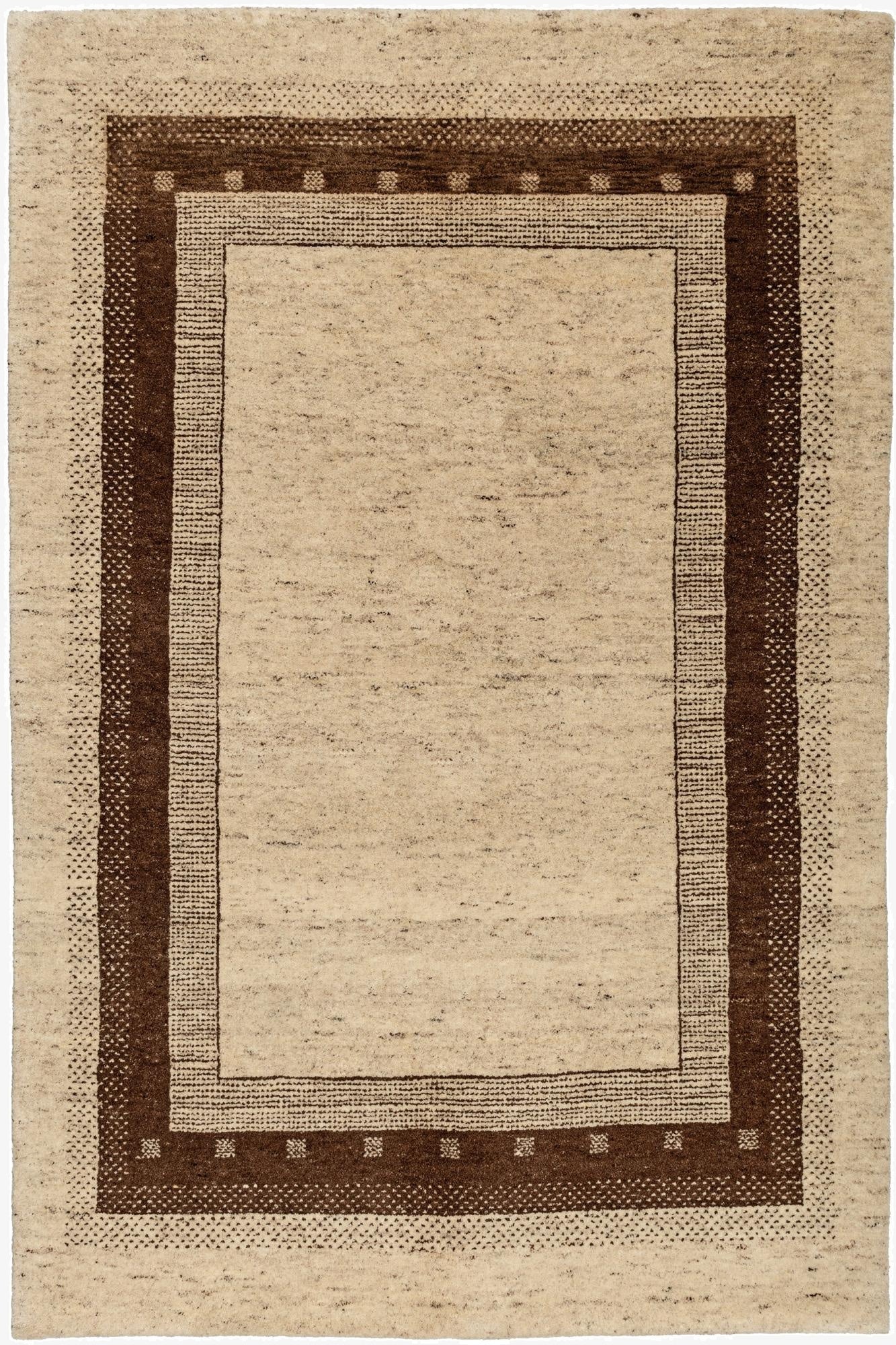  4' x 6'  Hand Knotted Gabbeh Wool Rug