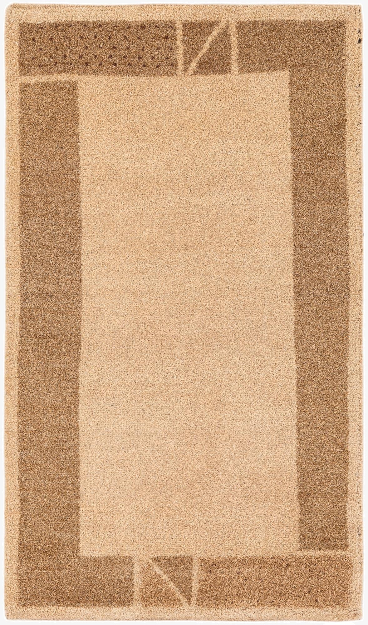 2' 6 x 4' 4  Hand Knotted Gabbeh Wool Rug