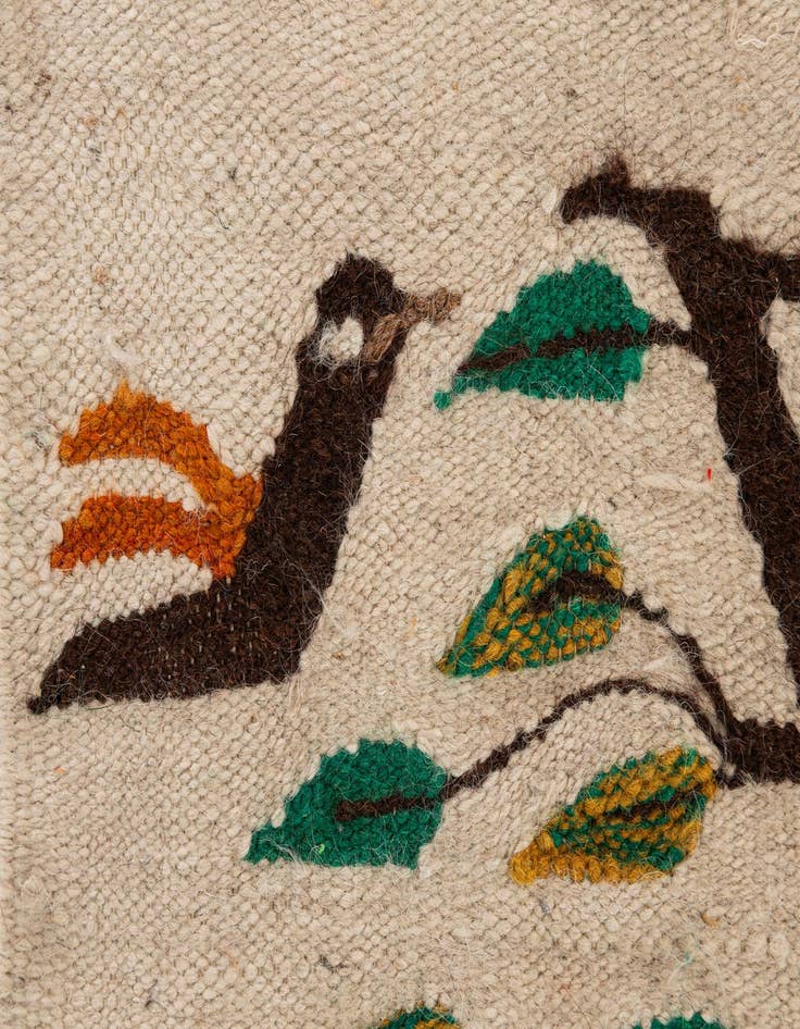 Detail image of  2' 5 x 4' 7  Hand Woven Kilim Dhurrie Wool Rug