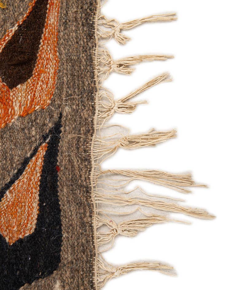 Detail image of  2' 5 x 4' 7  Hand Woven Kilim Dhurrie Wool Rug