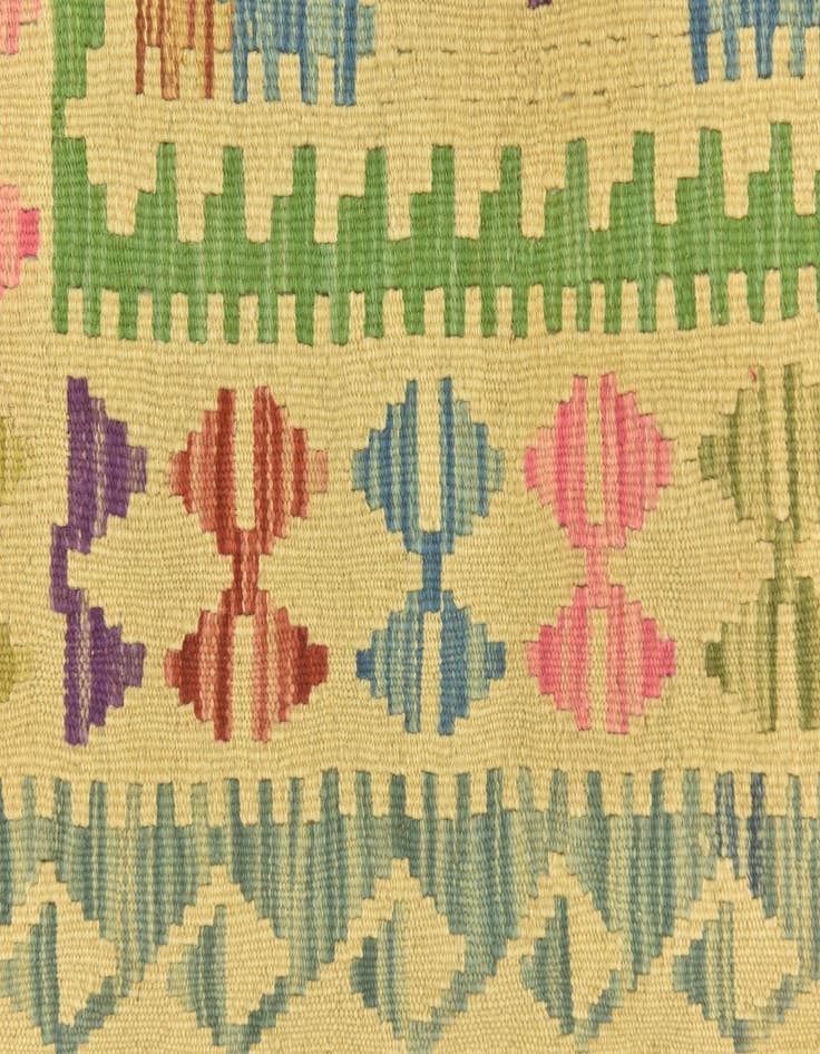 Detail image of  2' 9 x 4'  Hand Woven Kilim Maymana Wool Rug