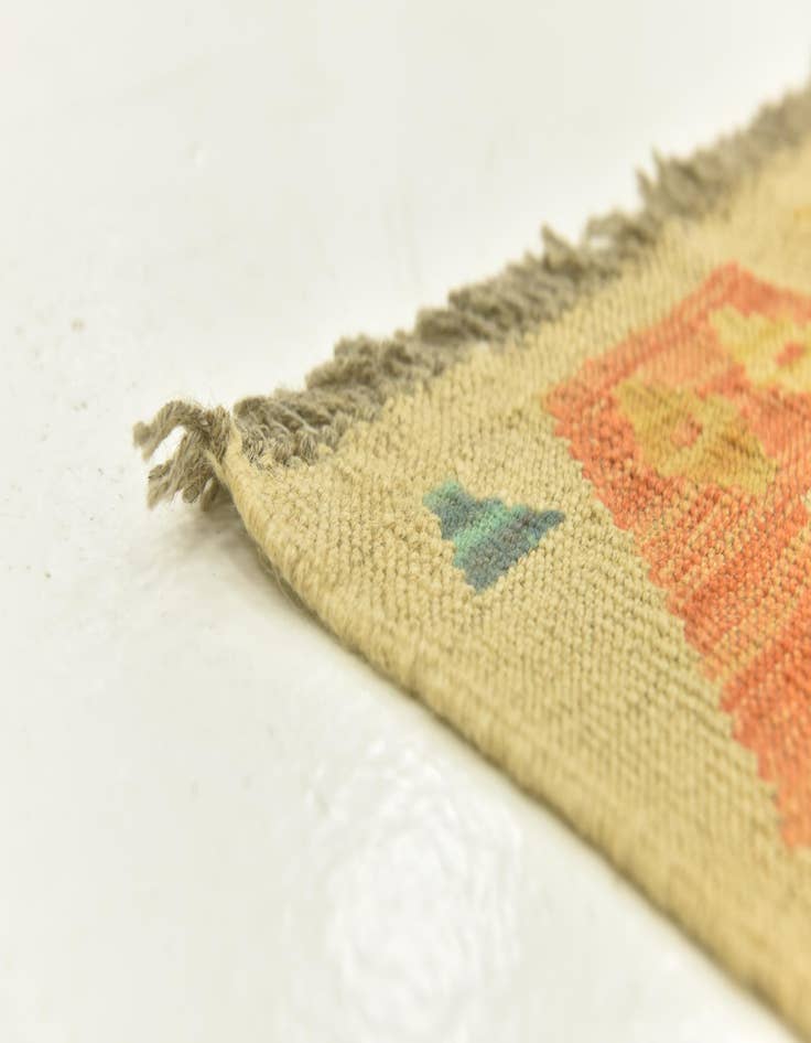 Detail image of  3' 2 x 5' 3  Hand Woven Kilim Maymana Wool Rug