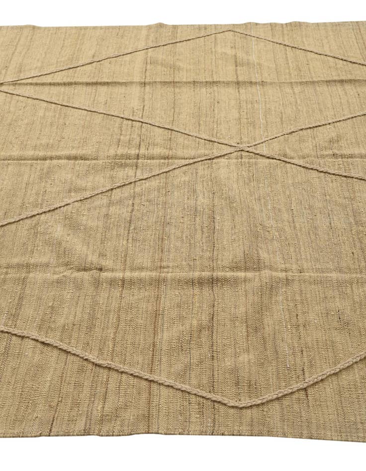 Detail image of  6' 10 x 10' 8  Hand Woven Kilim Modern Wool Rug