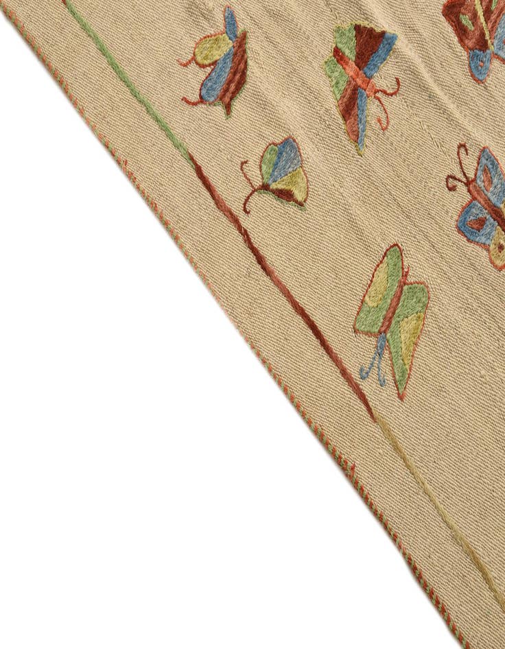 Detail image of  5' 6 x 7' 10  Hand Woven Kilim Modern Wool Rug