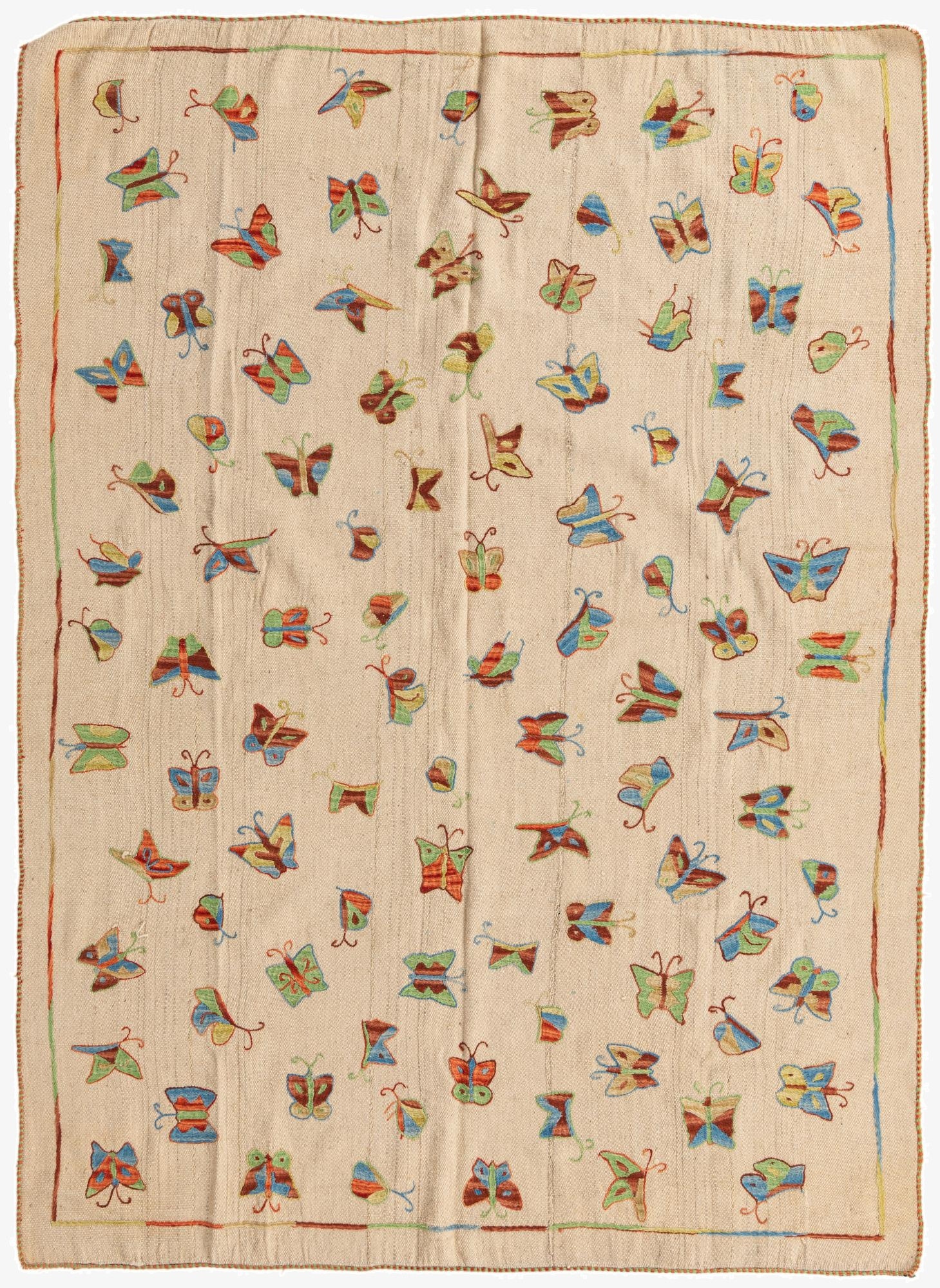  5' 6 x 7' 10  Hand Woven Kilim Modern Wool Rug