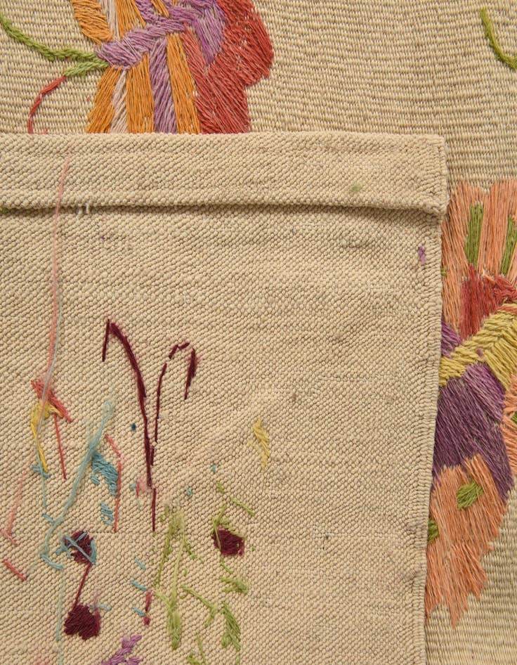 Detail image of  5' 5 x 7' 8  Hand Woven Kilim Suzani Wool Rug