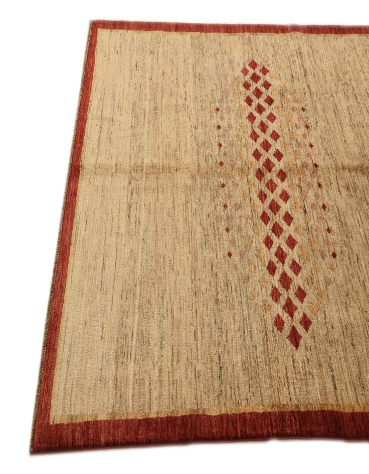 Detail image of  4' 11 x 6' 10  Hand Knotted Modern Ziegler Rug