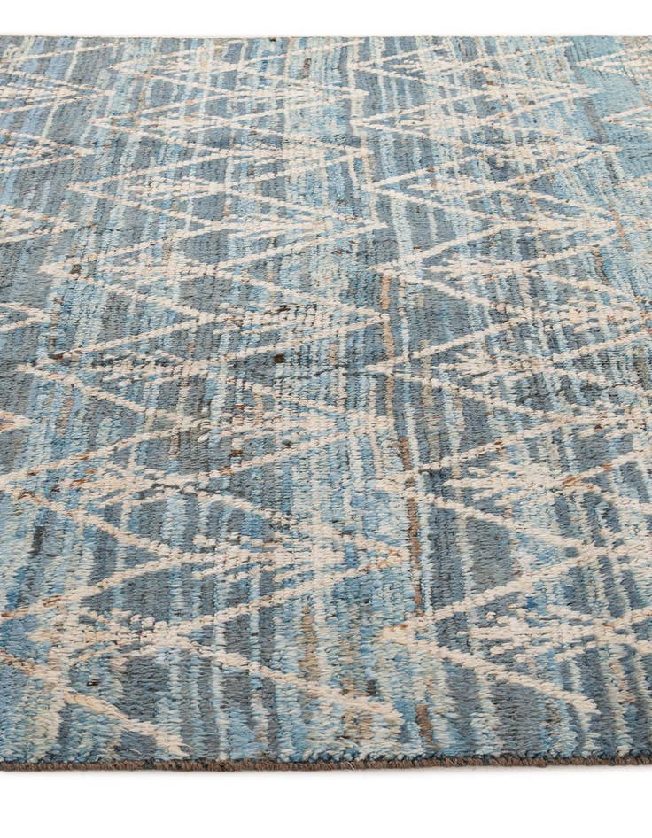 Detail image of  6' 9 x 10' 2  Hand Knotted Moroccan Wool Rug