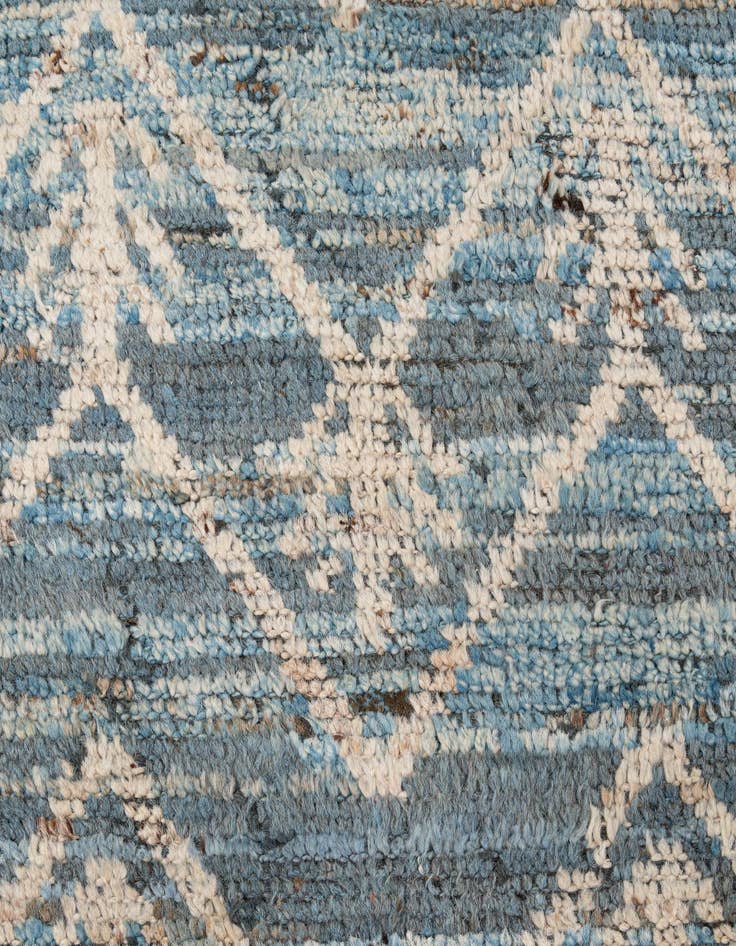 Detail image of  6' 9 x 10' 2  Hand Knotted Moroccan Wool Rug