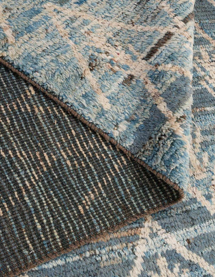 Detail image of  6' 9 x 10' 2  Hand Knotted Moroccan Wool Rug