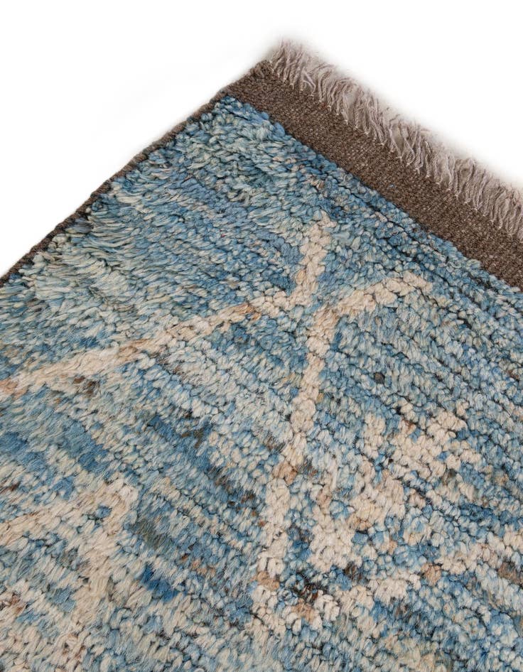 Detail image of  6' 9 x 10' 2  Hand Knotted Moroccan Wool Rug