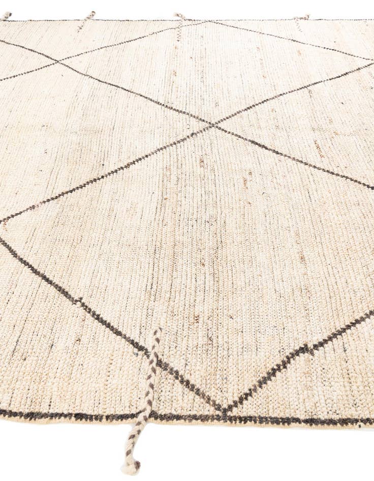 Detail image of  8' 1 x 9' 10  Hand Knotted Moroccan Wool Rug