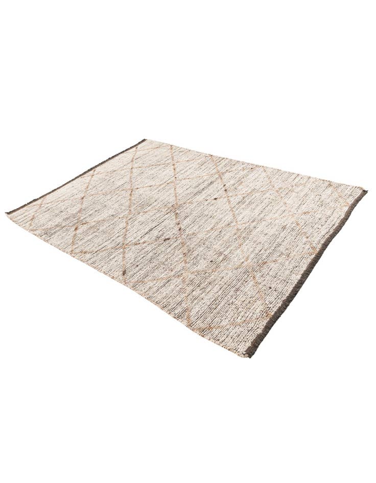 Detail image of  4' 4 x 6'  Hand Knotted Moroccan Wool Rug