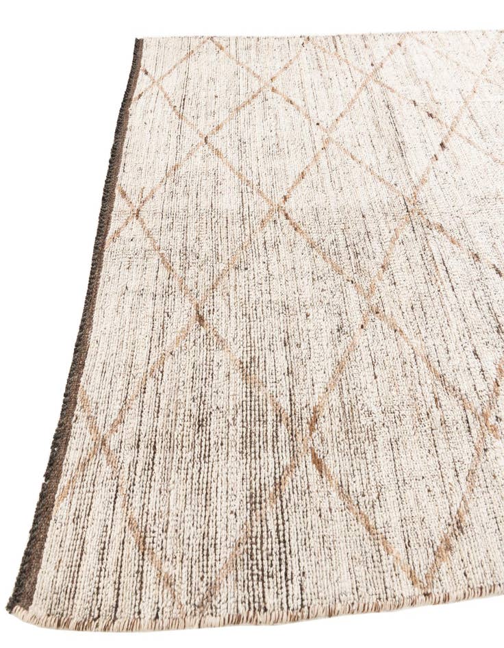 Detail image of  4' 4 x 6'  Hand Knotted Moroccan Wool Rug