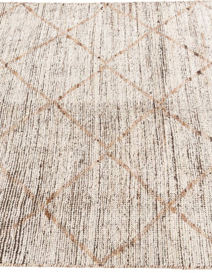 Detail image of  4' 4 x 6'  Hand Knotted Moroccan Wool Rug