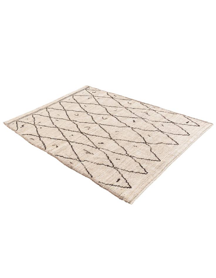 Detail image of  4' 3 x 6'  Hand Knotted Moroccan Wool Rug