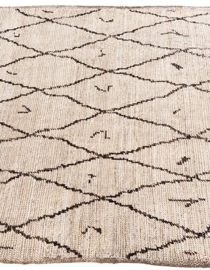 Detail image of  4' 3 x 6'  Hand Knotted Moroccan Wool Rug