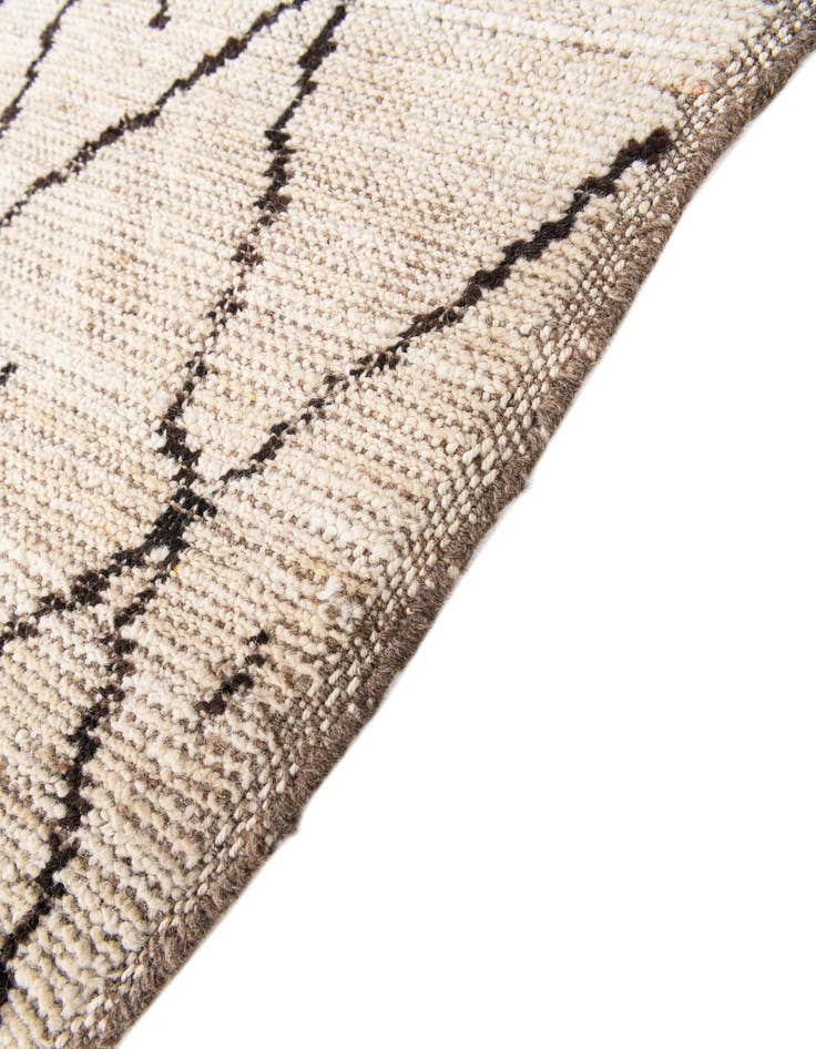 Detail image of  4' 3 x 6'  Hand Knotted Moroccan Wool Rug