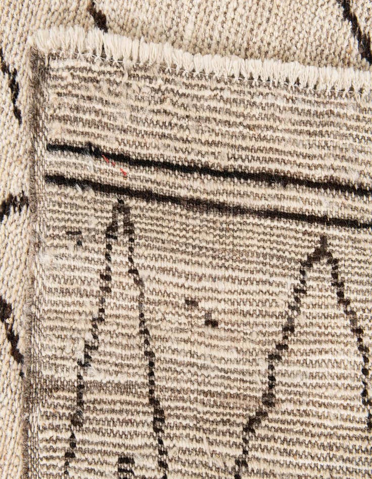 Detail image of  4' 3 x 6'  Hand Knotted Moroccan Wool Rug