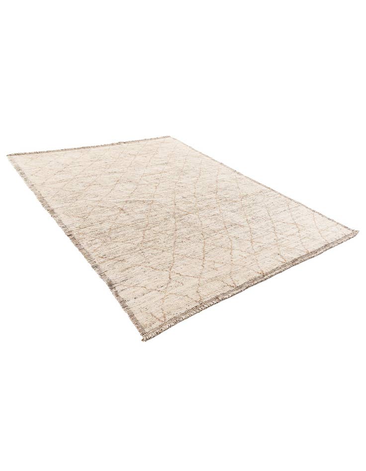 Detail image of  5' 4 x 7' 1  Hand Knotted Moroccan Wool Rug