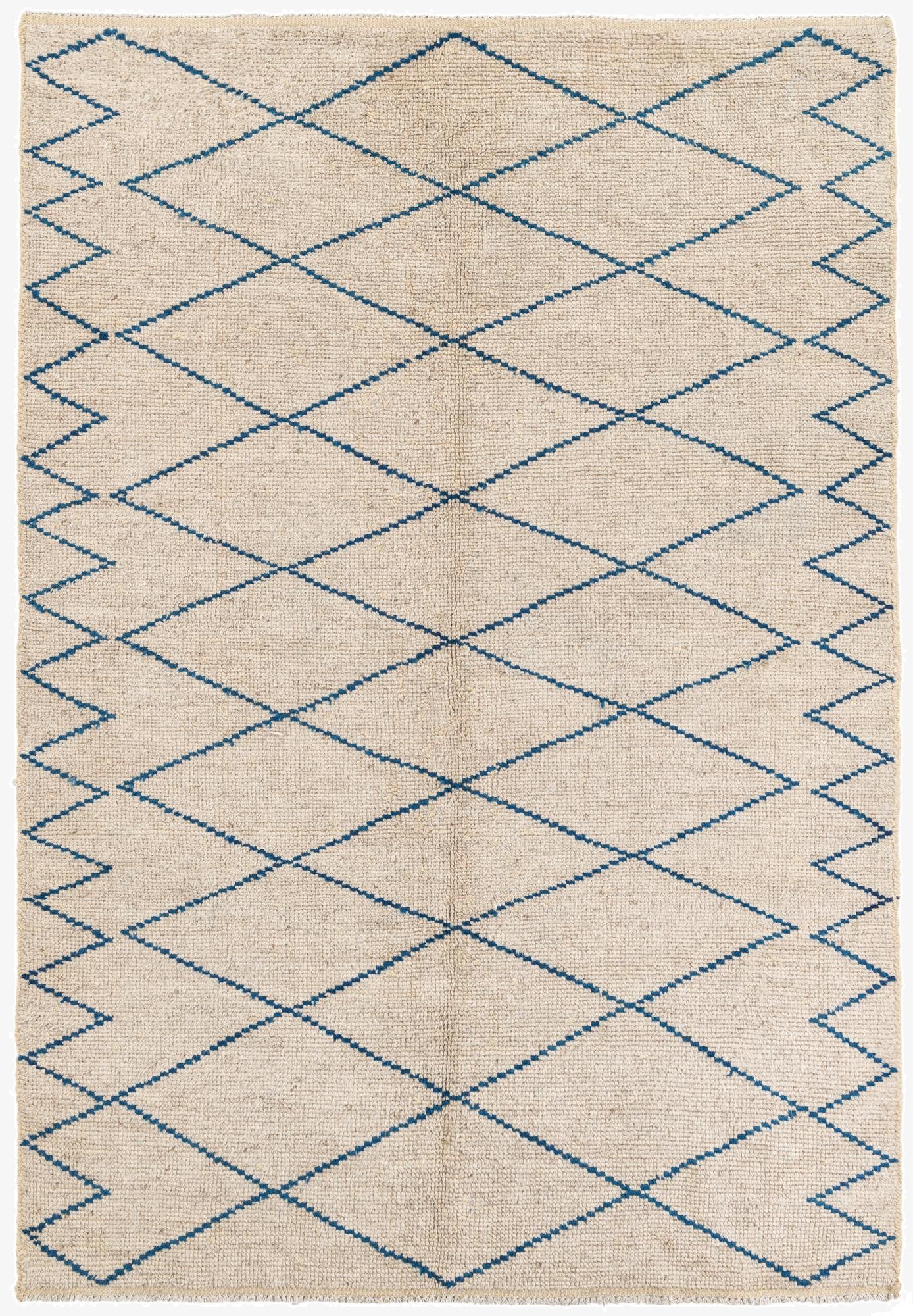  6' 1 x 9'  Hand Knotted Moroccan Wool Rug