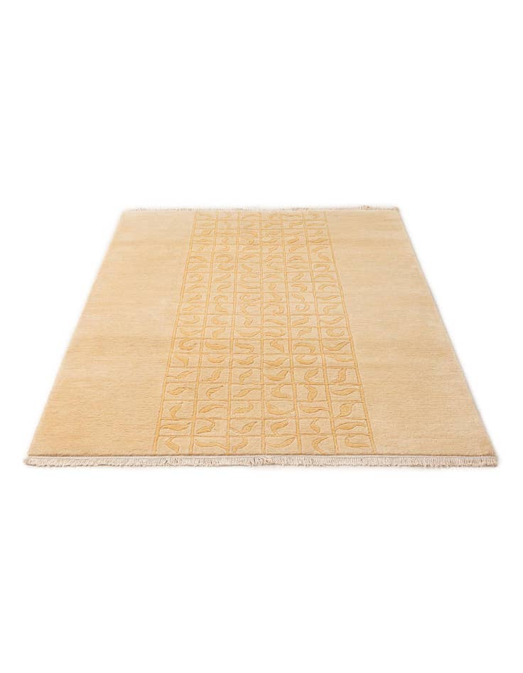 Detail image of  4' 1 x 5' 10  Hand Knotted Nepal Wool Rug