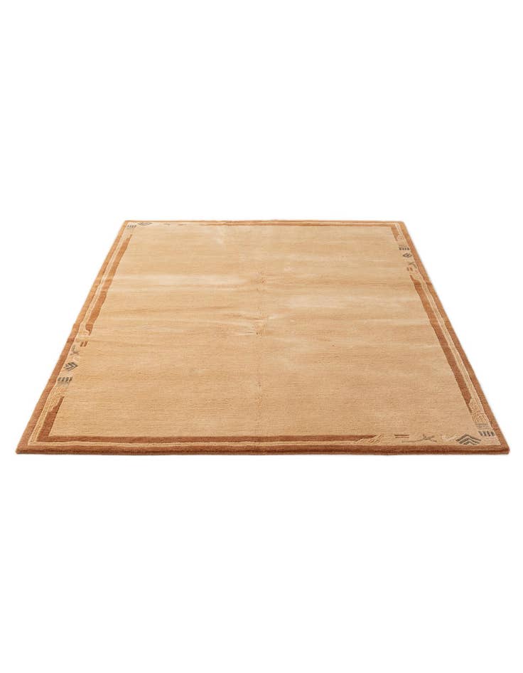 Detail image of  4' 8 x 6' 8  Hand Knotted Nepal Wool Rug