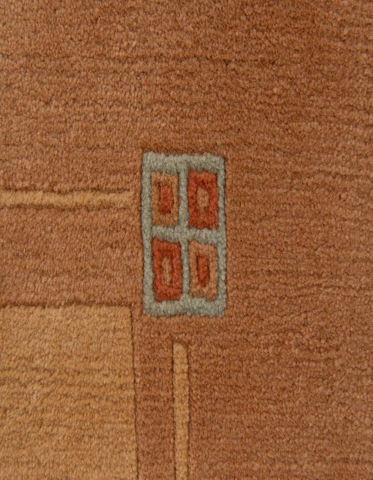 Detail image of  4' 8 x 6' 8  Hand Knotted Nepal Wool Rug