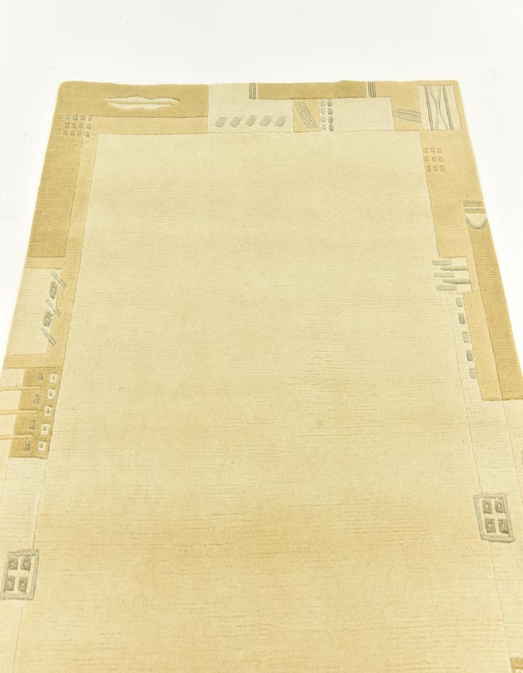 Detail image of  4' x 5' 10  Hand Knotted Nepal Wool Rug