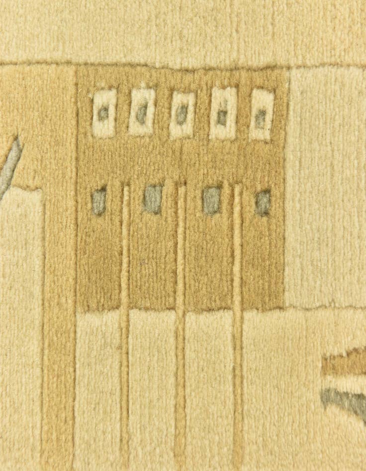 Detail image of  4' x 5' 10  Hand Knotted Nepal Wool Rug