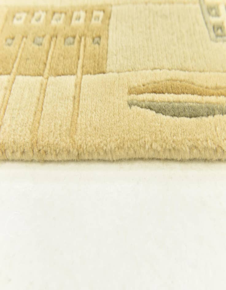 Detail image of  4' x 5' 10  Hand Knotted Nepal Wool Rug