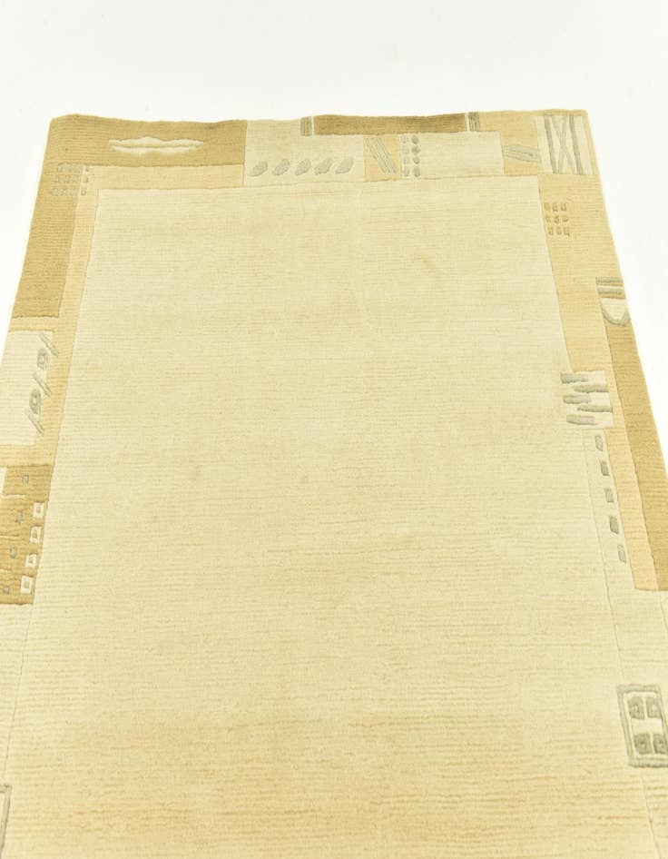 Detail image of  4' x 5' 10  Hand Knotted Nepal Wool Rug