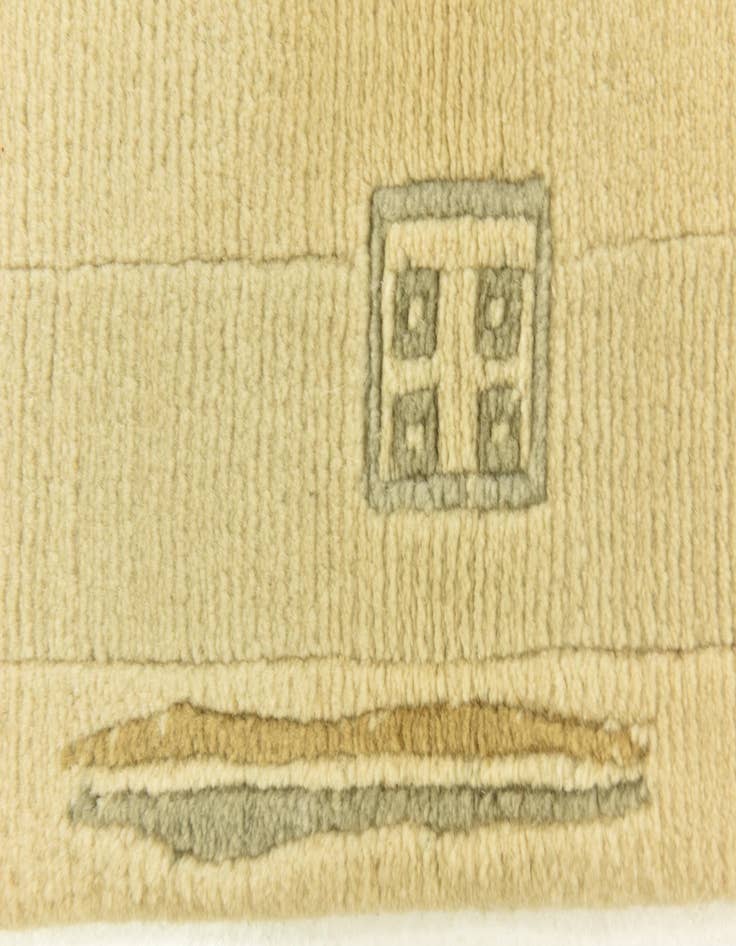 Detail image of  4' x 5' 10  Hand Knotted Nepal Wool Rug