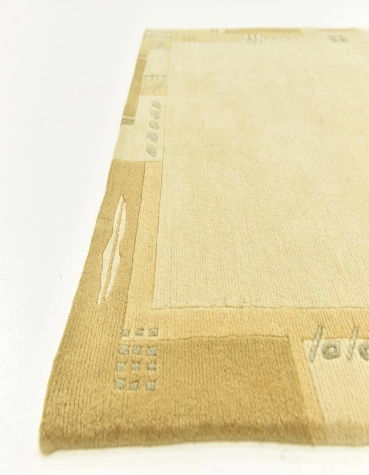 Detail image of  4' x 5' 10  Hand Knotted Nepal Wool Rug