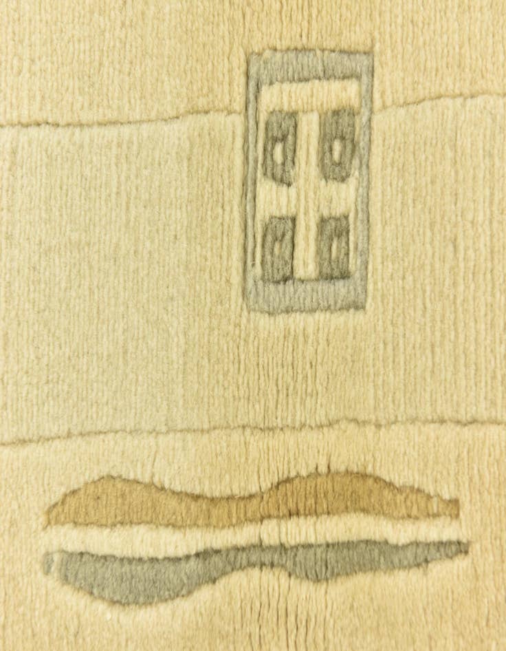 Detail image of  4' x 5' 10  Hand Knotted Nepal Wool Rug