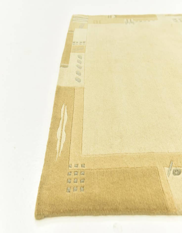 Detail image of  4' x 5' 10  Hand Knotted Nepal Wool Rug