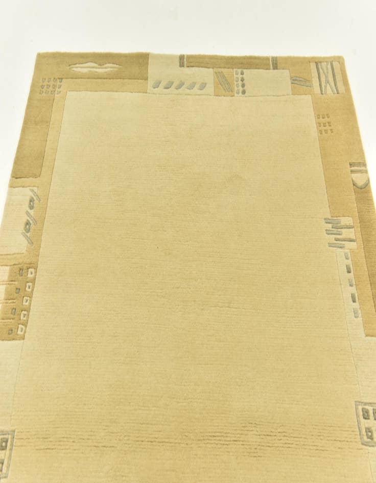 Detail image of  4' x 5' 10  Hand Knotted Nepal Wool Rug