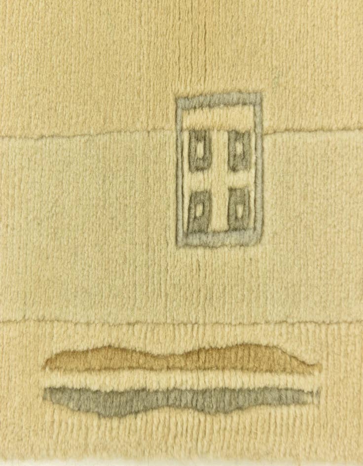 Detail image of  4' x 5' 10  Hand Knotted Nepal Wool Rug