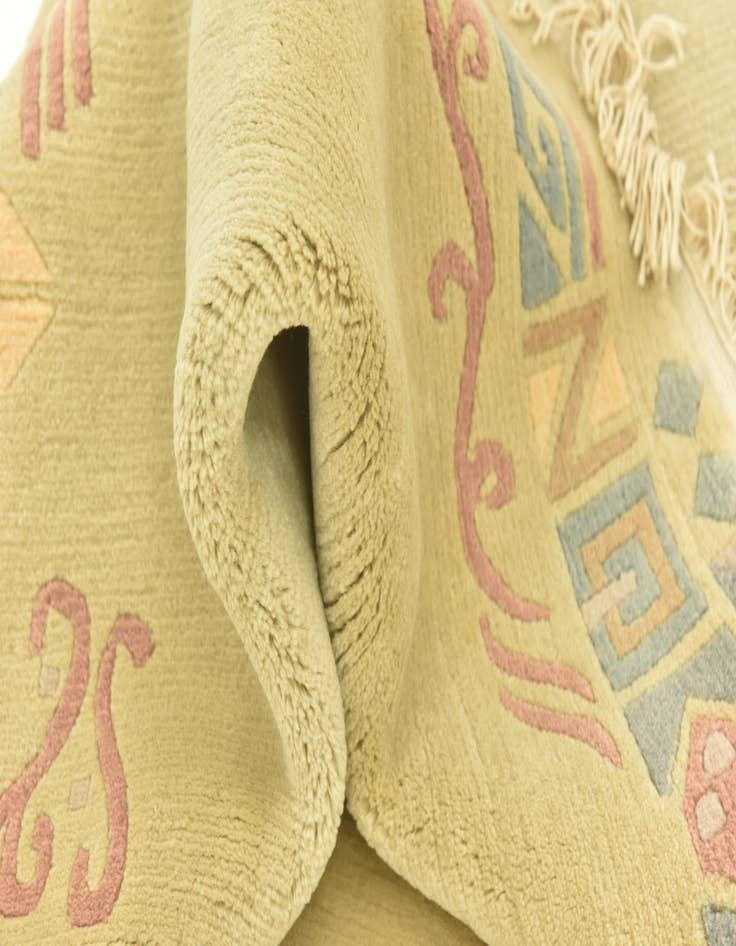 Detail image of  4' 7 x 6' 8  Hand Knotted Nepal Wool Rug
